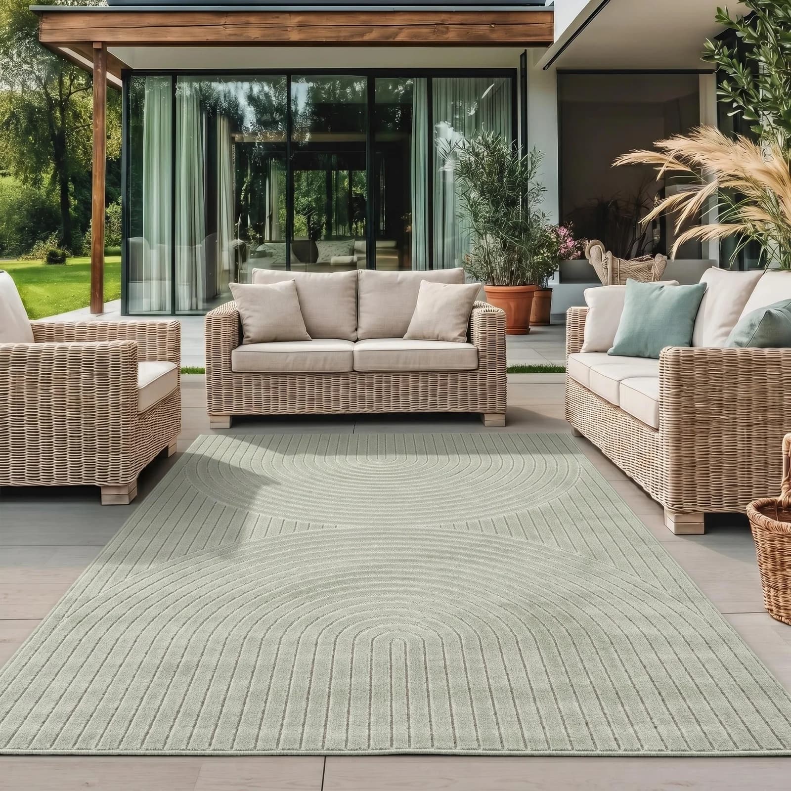 Ayyildiz Teppiche NOVA 1201 Grün Kurzflor In-/Outdoor