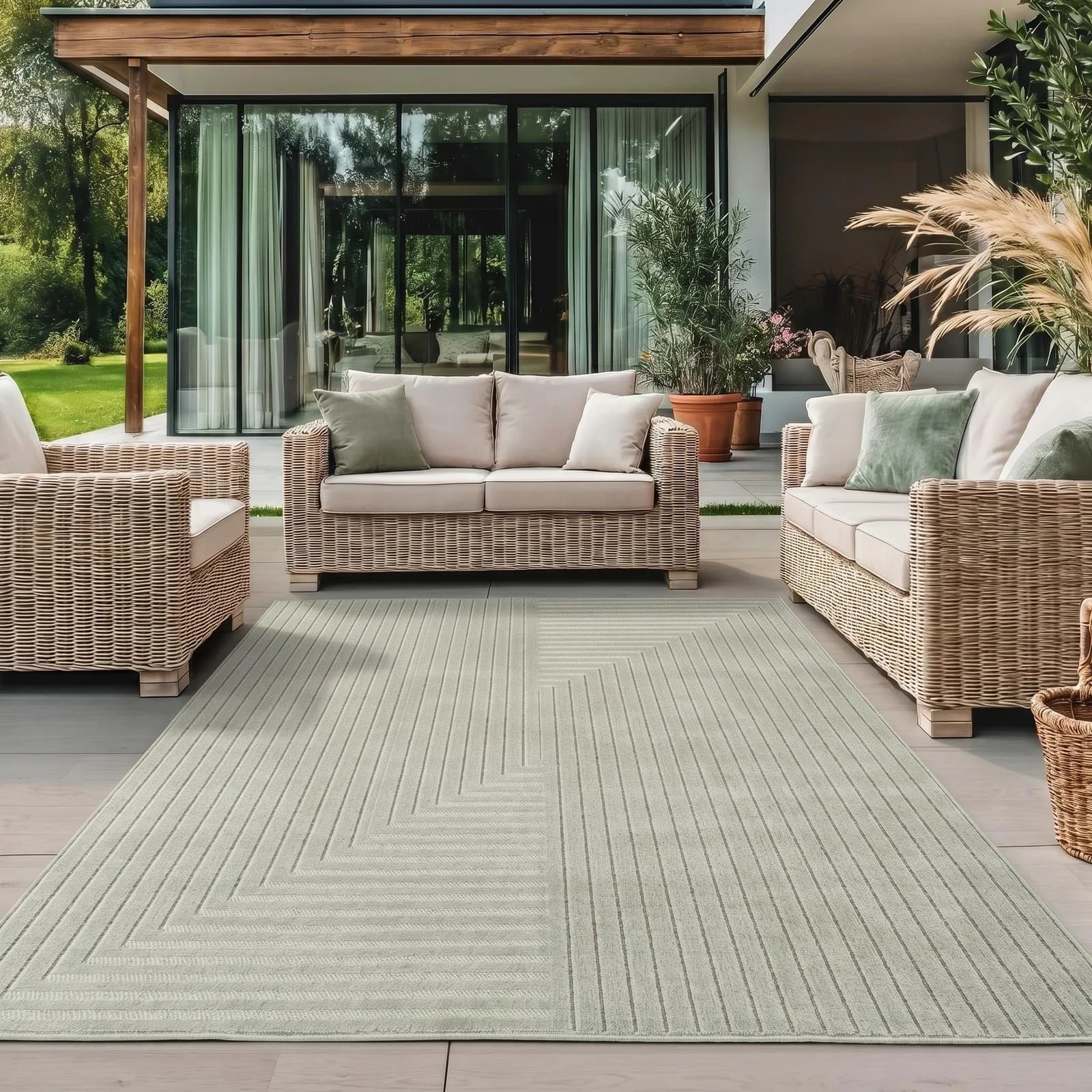 Ayyildiz Teppiche NOVA 1202 Outdoorteppich Grün Polypropylen