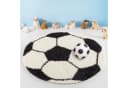 Teppium Teppich Rund Fußball-Design Schwarz Kinderzimmer Bild 1