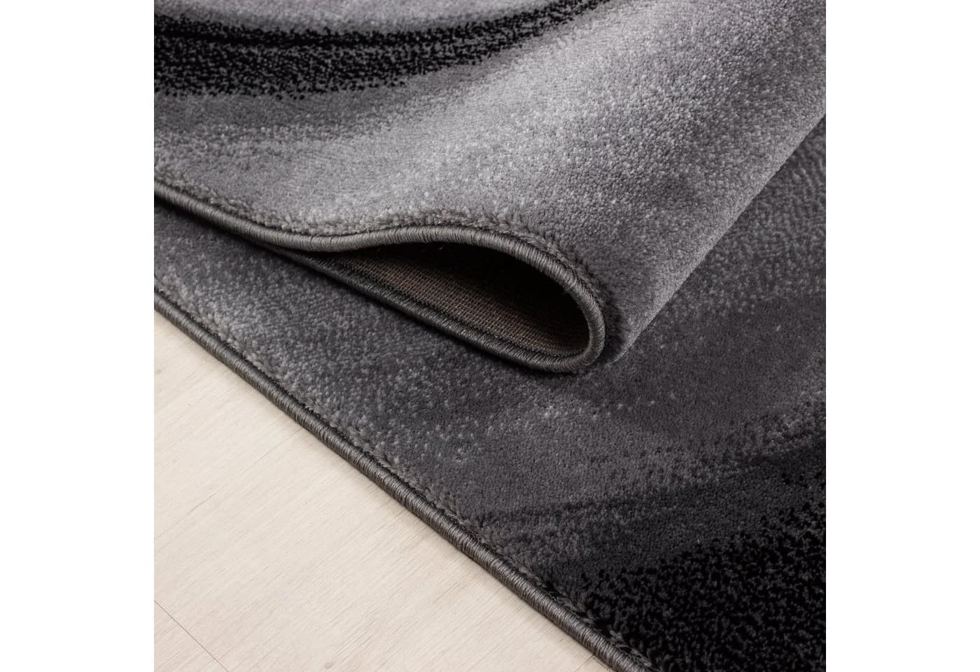 Teppium Teppich Abstrakt Wellen Design, Rechteckig, Höhe: 12 mm, Modern Kurzflor Teppich Wohnzimmer Abstrakt Wellen Design Pflegeleicht - Bild 5