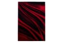 Teppium Kurzflorteppich Rot Abstraktes Wellen Design Bild 2