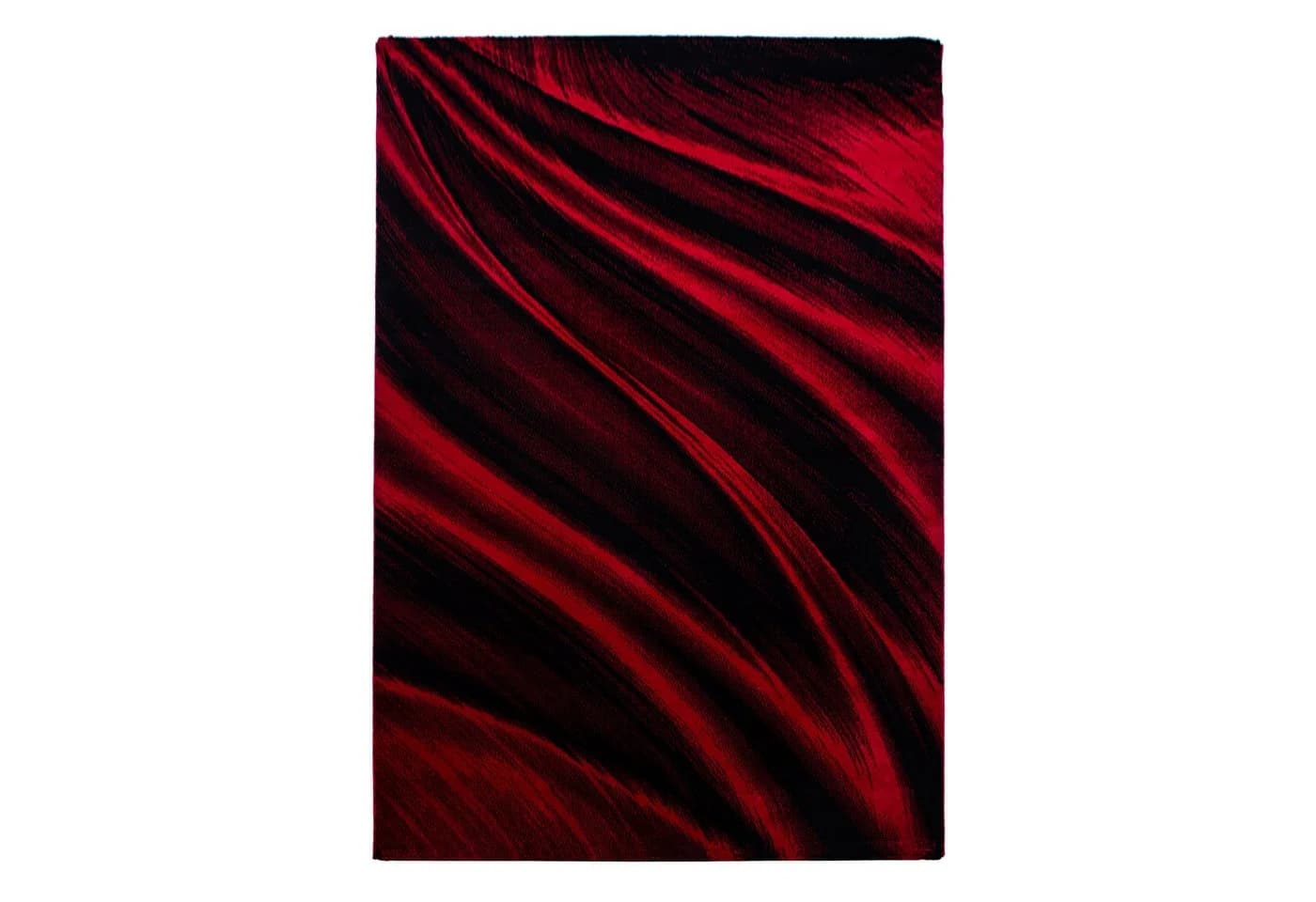 Teppium Kurzflorteppich Rot Abstraktes Wellen Design - Bild 2