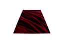 Teppium Kurzflorteppich Rot Abstraktes Wellen Design Bild 3