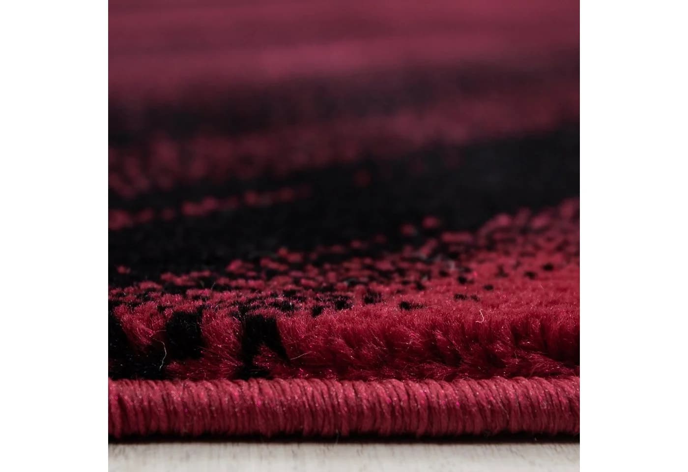 Teppium Kurzflorteppich Rot Abstraktes Wellen Design - Bild 4