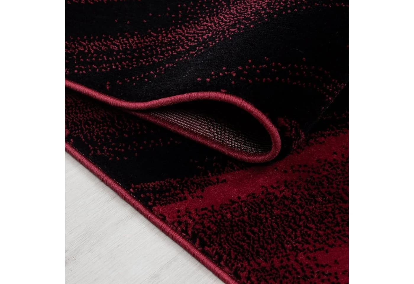 Teppium Kurzflorteppich Rot Abstraktes Wellen Design - Bild 5
