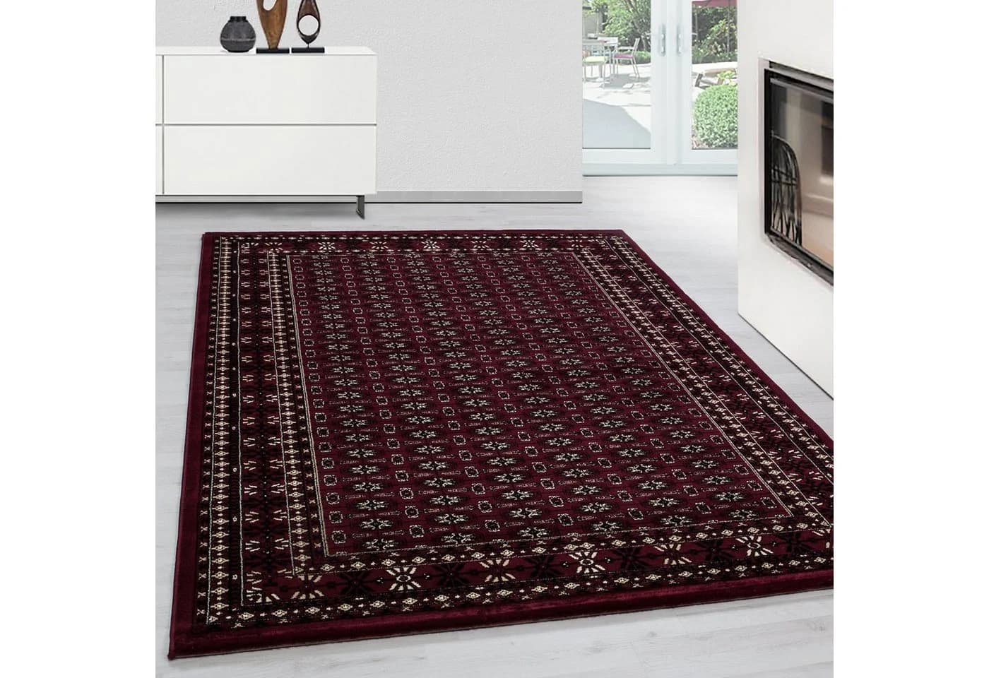 Teppium Orientalisch Design Teppich Rechteckig Rot Polypropylen