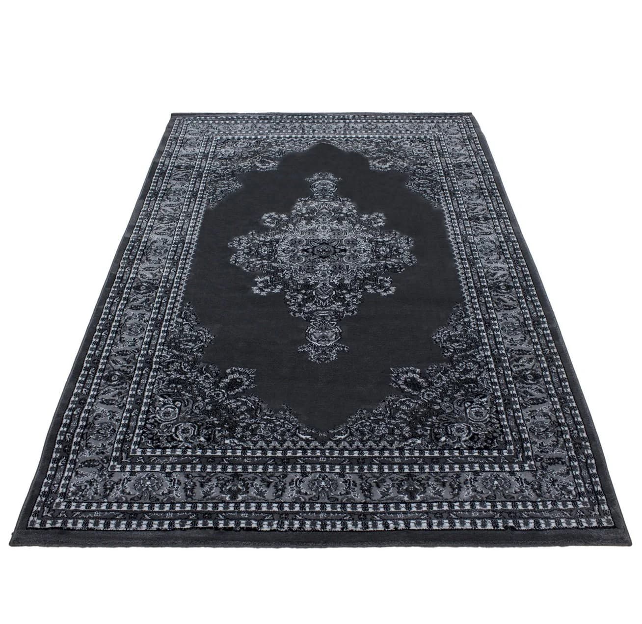 Teppium Teppich Orientalisch Design Rechteckig Grau Kurzflor - Bild 3