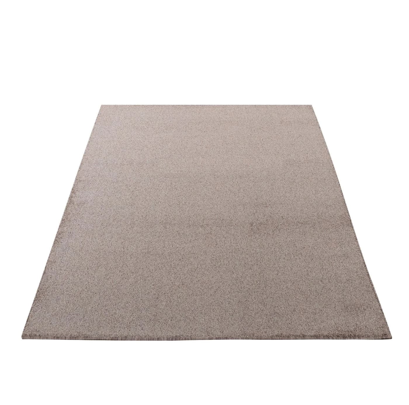 Teppium Einfarbiger Kurzflor-Teppich Beige - Bild 3