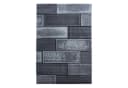 Teppium Kurzflor Teppich Schwarz Steindesign Modern Bild 2