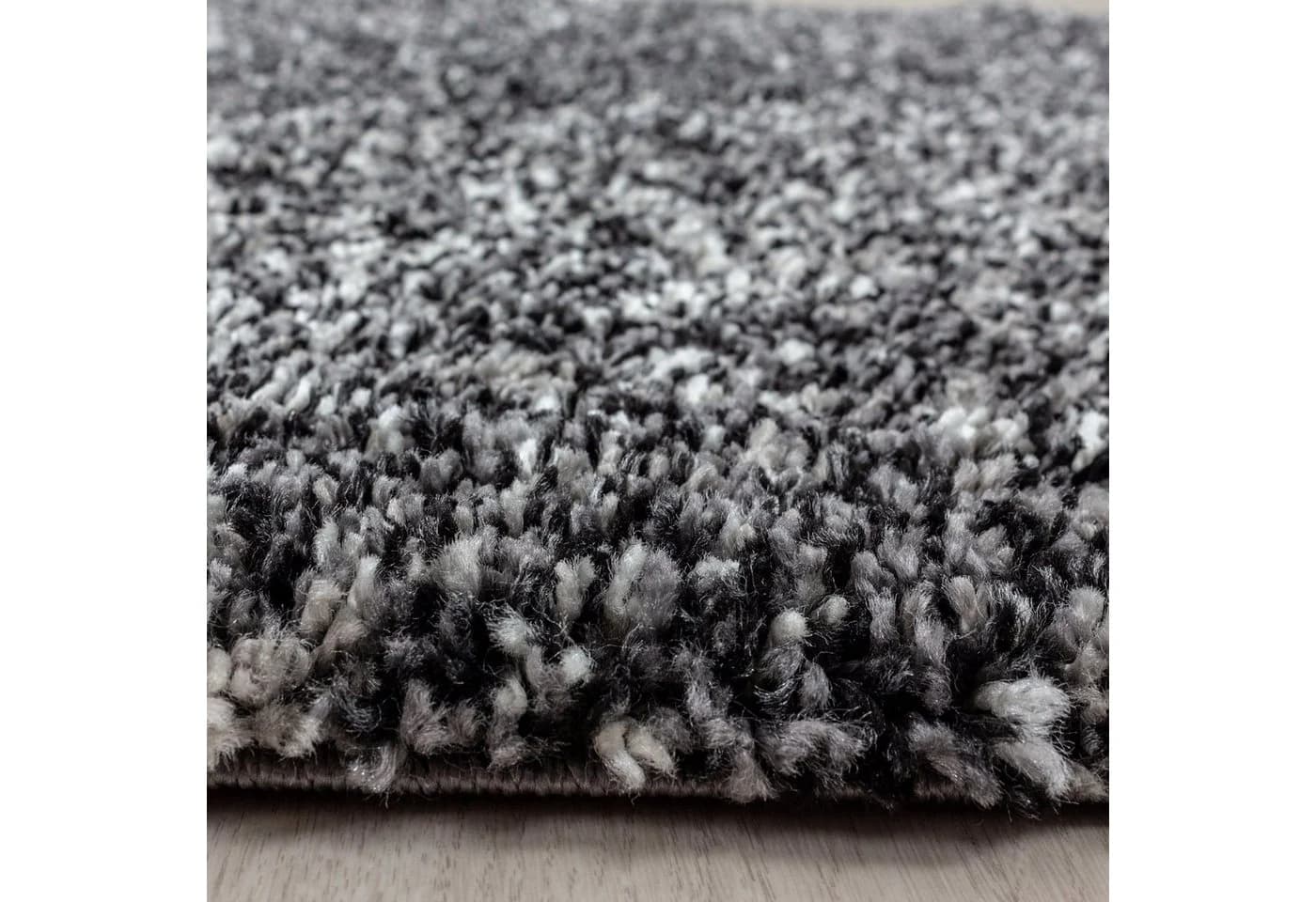Teppium Teppich Meliert Design Anthrazit Hochflor - Bild 4