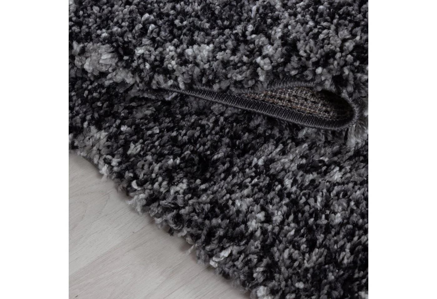 Teppium Teppich Meliert Design Anthrazit Hochflor - Bild 5
