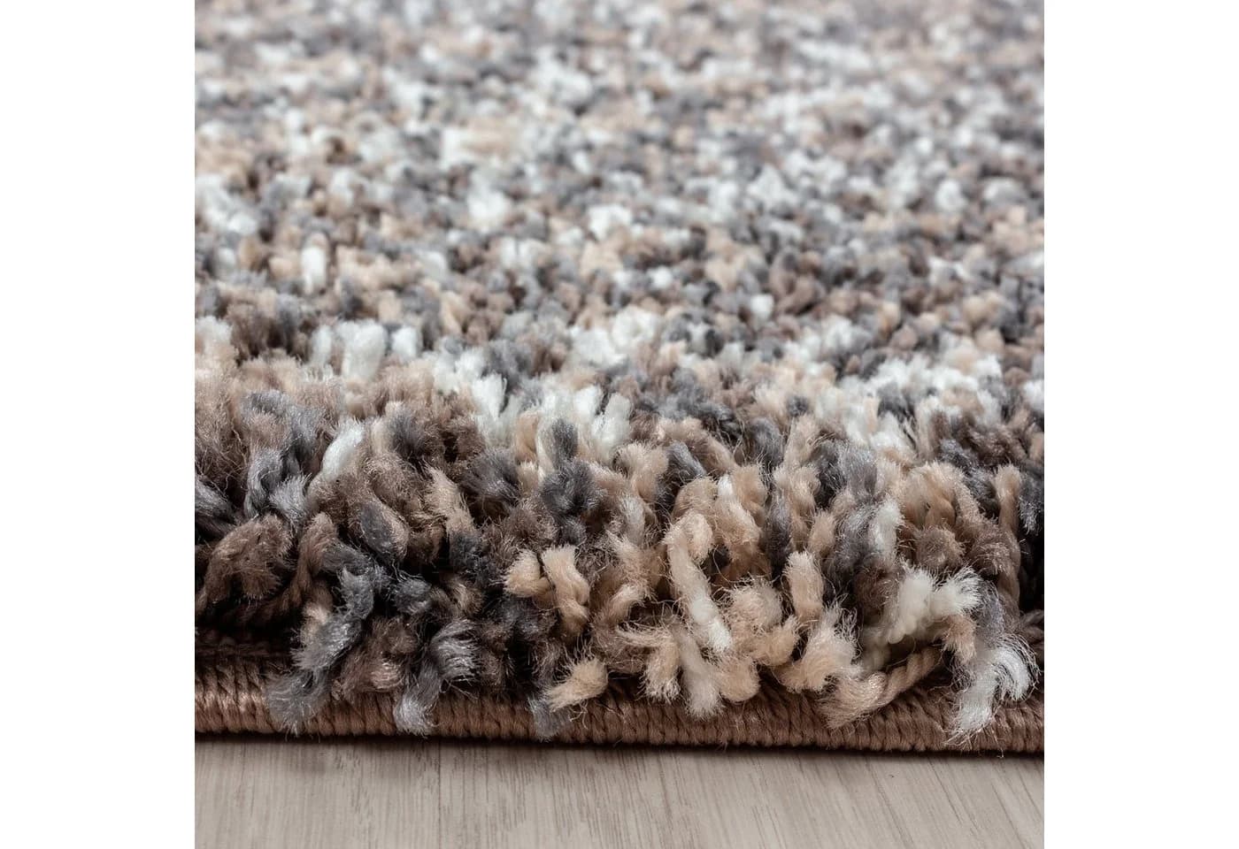 Teppium Teppich Meliert Design Braun Hochflor - Bild 4