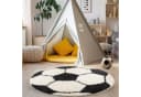 Carpettex Kinderteppich Fußball-Design Schwarz Hochflorig Bild 2