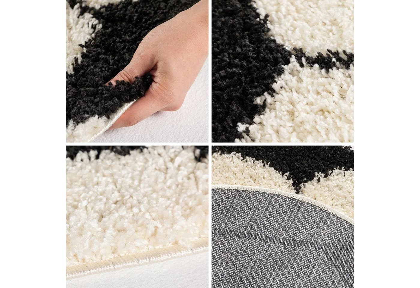 Carpettex Kinderteppich Fußball-Design Schwarz Hochflorig - Bild 3