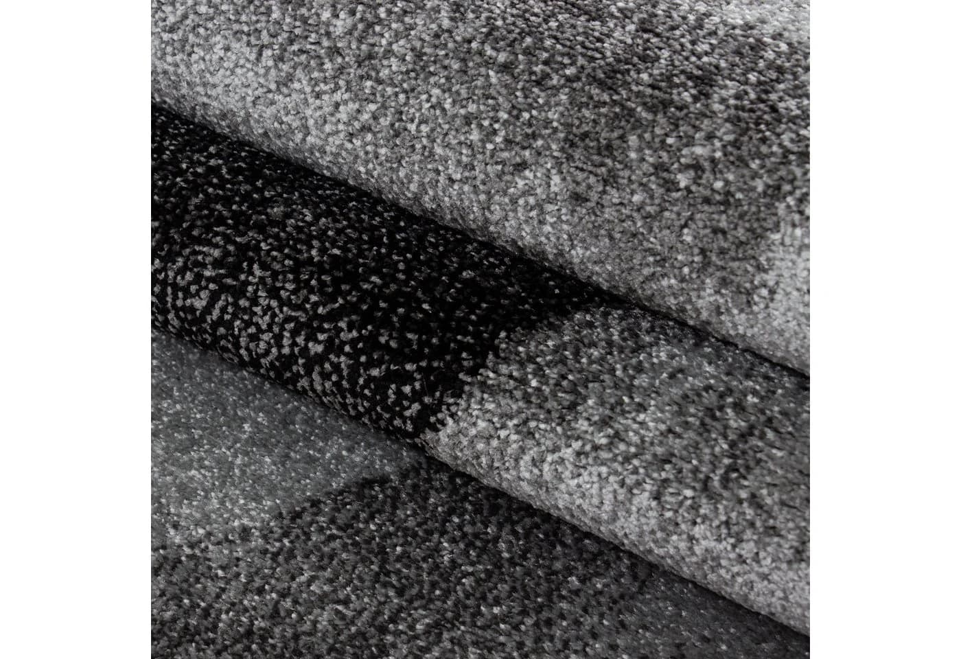 Carpettex Frisé-Teppich Ombre Design Schwarz Kurzflor - Bild 5
