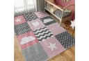 Carpettex Kinderteppich Rosa Herz- und Stern Design Läufer Bild 2