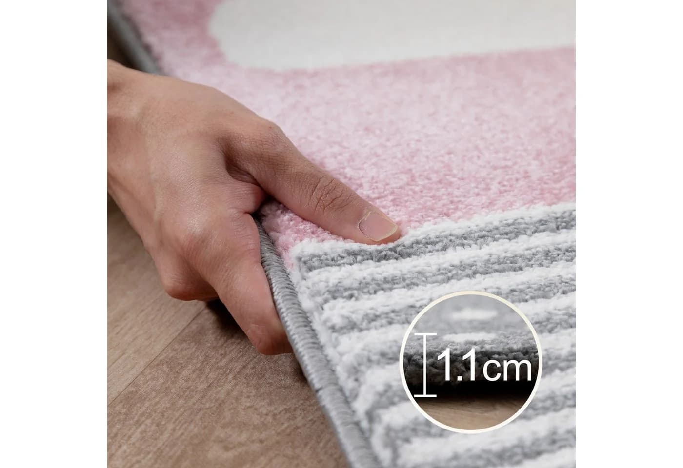 Carpettex Kinderteppich Rosa Herz- und Stern Design Läufer - Bild 4