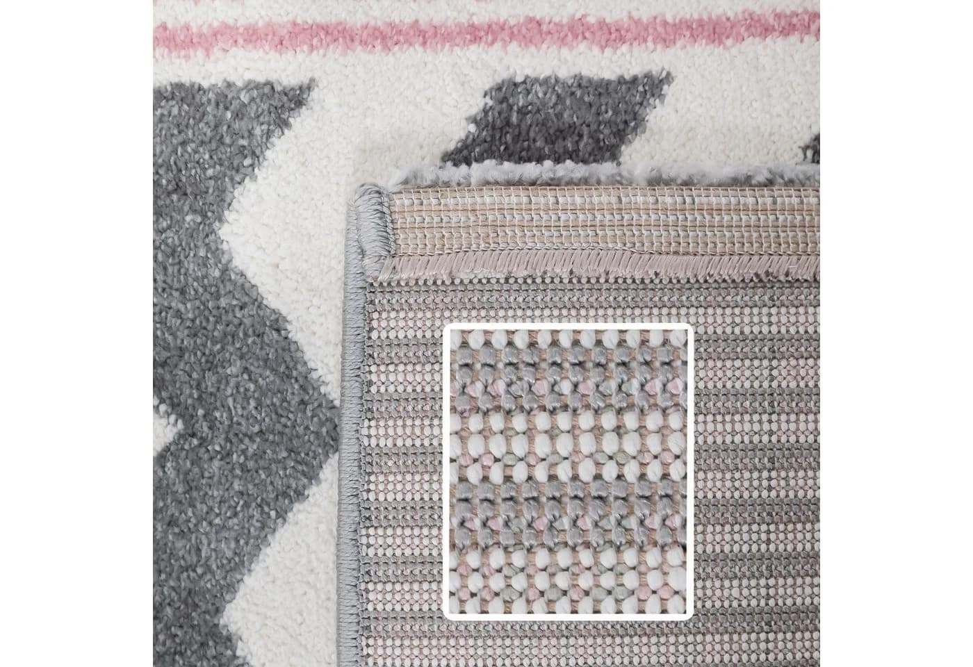 Carpettex Kinderteppich Rosa Herz- und Stern Design Läufer - Bild 5