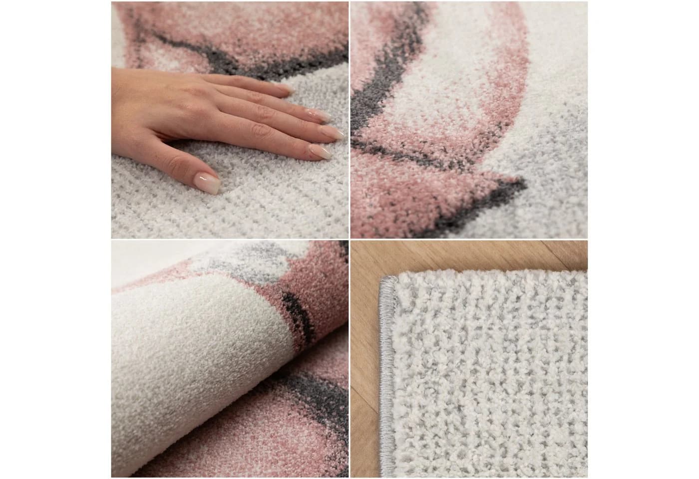 Carpettex Kinderteppich Rehkitz Design Rund Rosa - Bild 3
