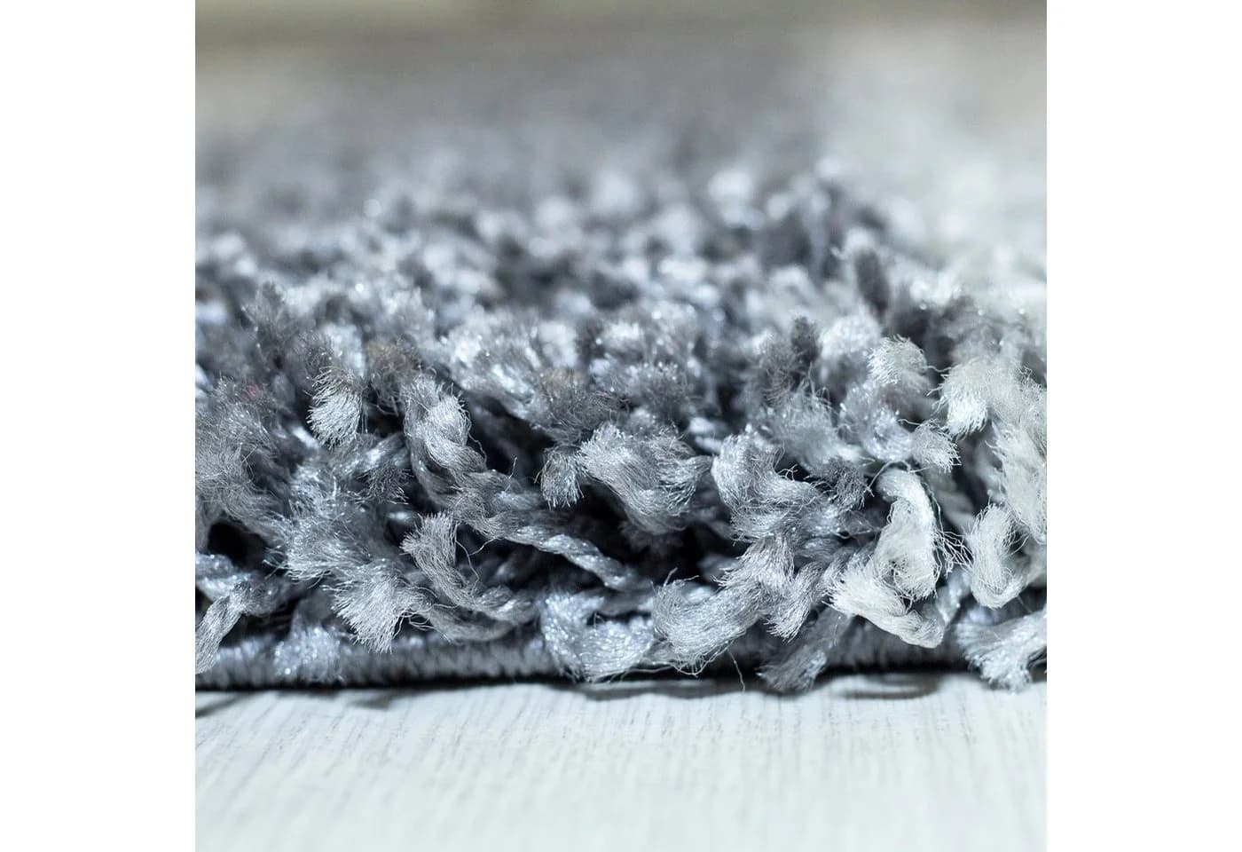 SIMPEX24 Teppich Kariert Design Grau Hochflor - Bild 4