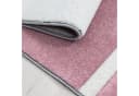SIMPEX24 Teppich Kariert Design Rosa Kurzflor 3D-Konturenschnitt Bild 4