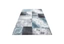 SIMPEX24 Teppich Kariert Design Blau-2 Kurzflor 3D-Konturenschnitt Bild 1