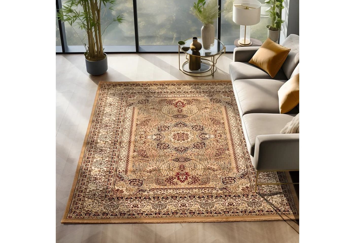 SIMPEX24 Orientteppich Orientalisch Design Beige Läufer - Bild 3