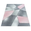 SIMPEX24 Teppich Rosa Geometrisch Design Kurzflor Bild 1