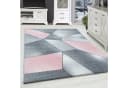SIMPEX24 Teppich Rosa Geometrisch Design Kurzflor Bild 2