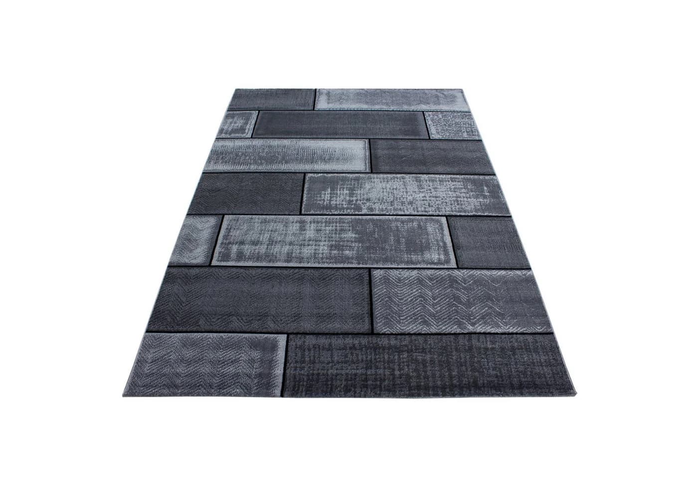 Carpettex Designteppich Steindesign Rechteckig Kurzflor Abstrakt Kariert