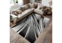 Carpettex Designteppich Abstrakt Wellen Design Schwarz Kurzflor Läufer Bild 1