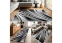 Carpettex Designteppich Abstrakt Wellen Design Schwarz Kurzflor Läufer Bild 5