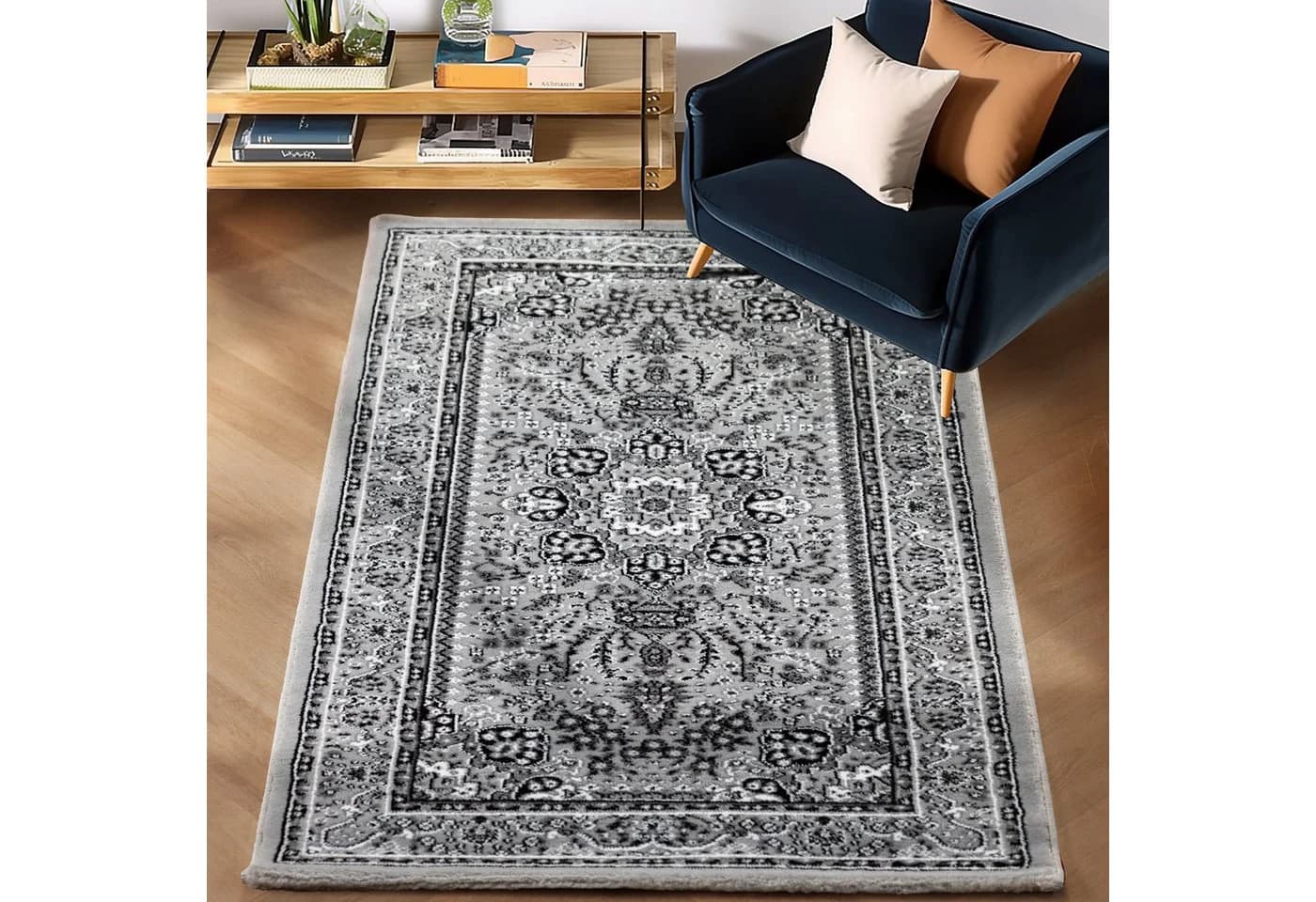 Carpettex Orientteppich Orientalisch Design Läufer Grau 12mm - Bild 3
