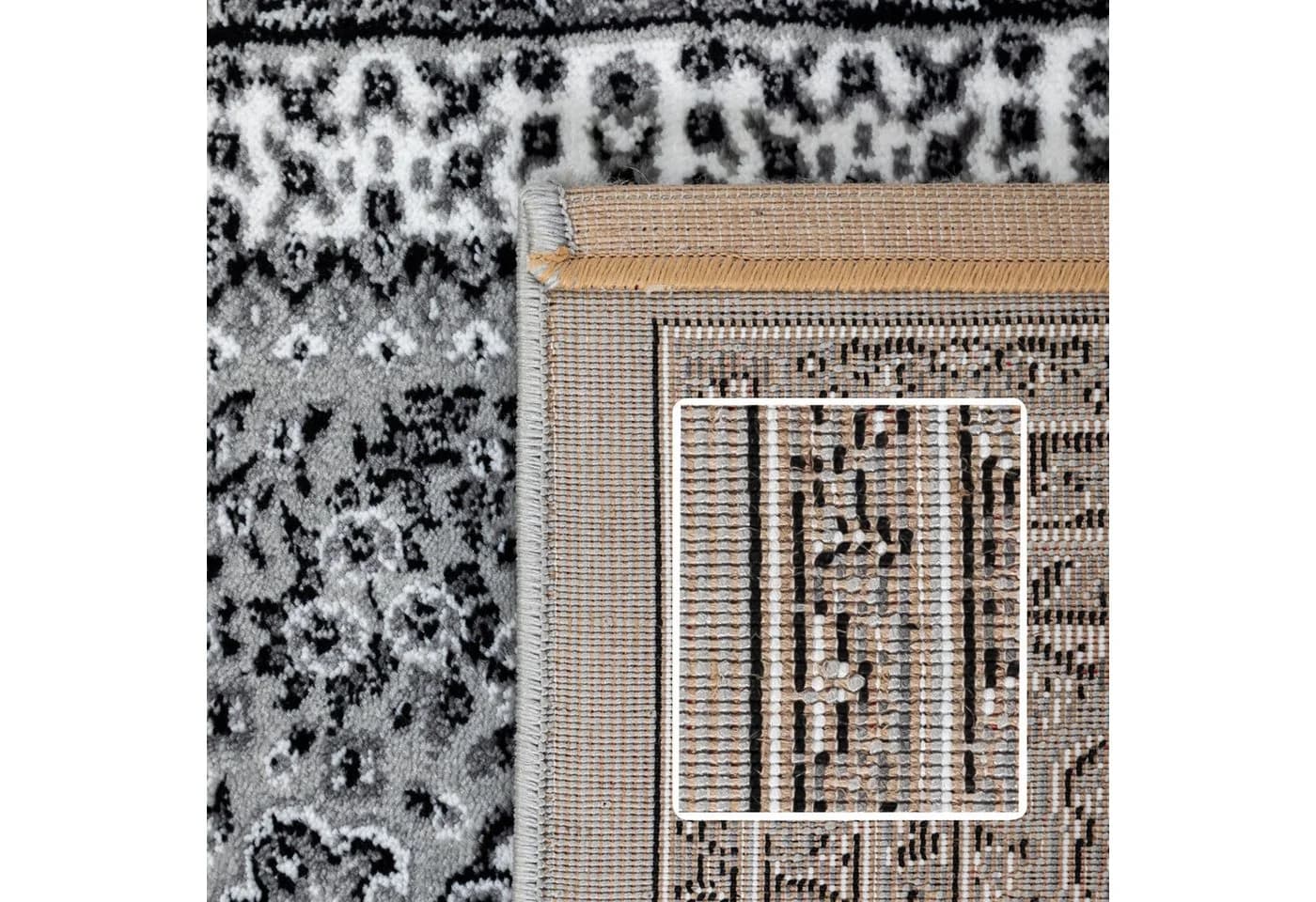 Carpettex Orientteppich Orientalisch Design Läufer Grau 12mm - Bild 5
