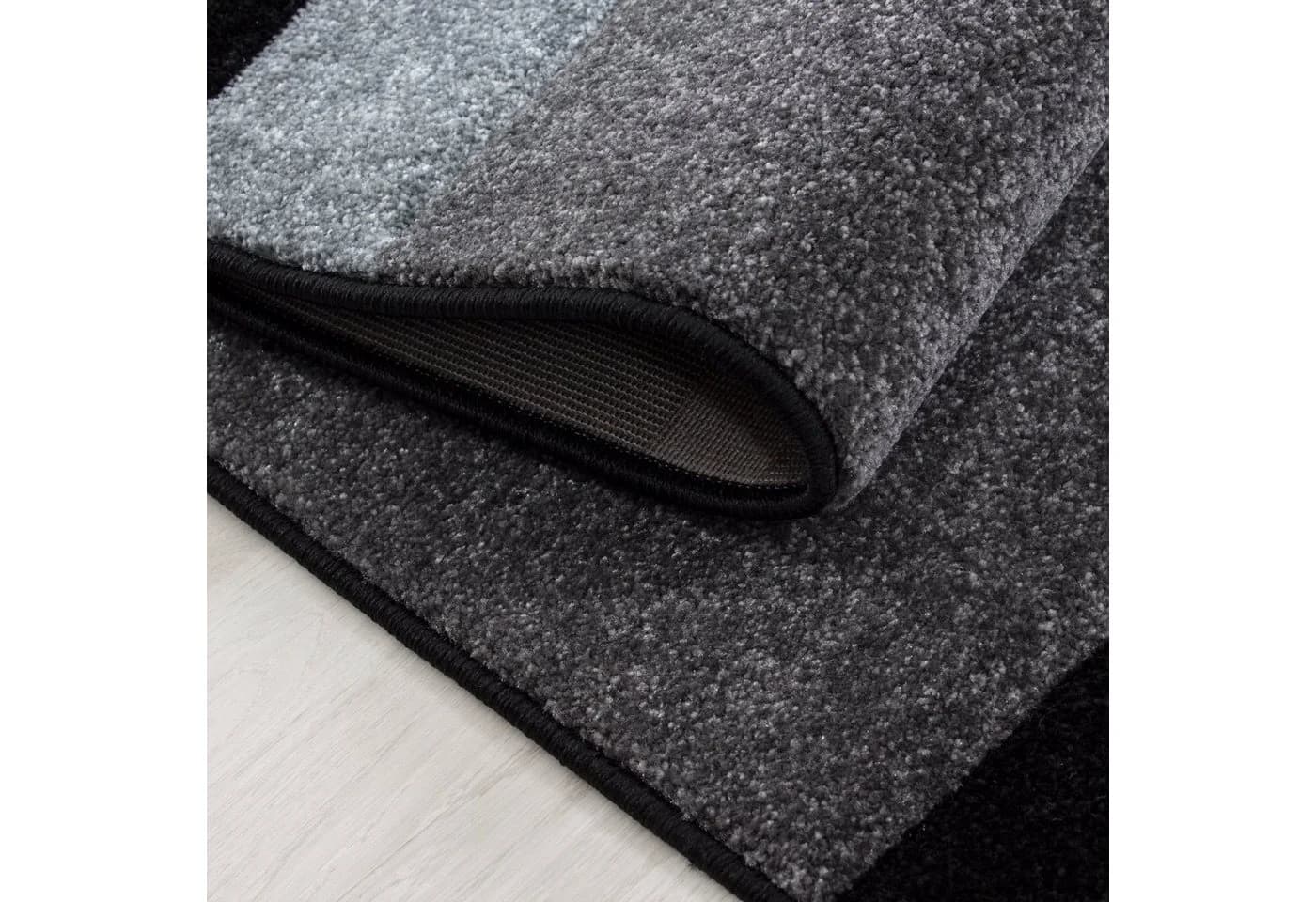 Teppium Teppich Kariert Design Rechteckig Kurzflor Handgearbeiteter Konturenschnitt - Bild 5