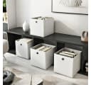 StickandShine Faltbox 4er Set 28x28x28 cm Weiß Bild 1