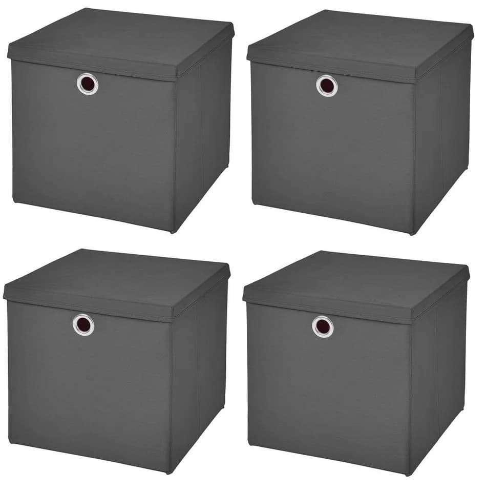 StickandShine Faltbox 4er Set 28 cm mit Deckel - 19 Farben - Bild 2