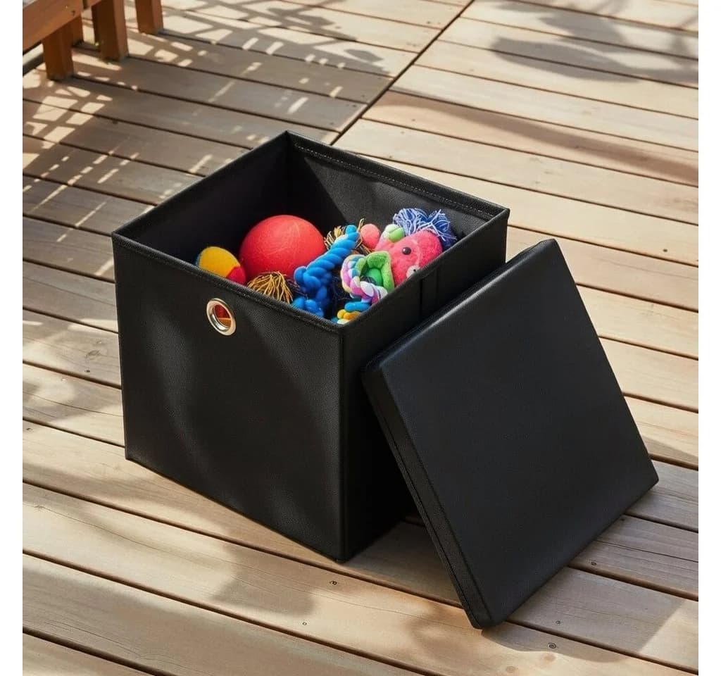 StickandShine Faltbox 4er Set Schwarz mit Deckel für KALLAX - Bild 5