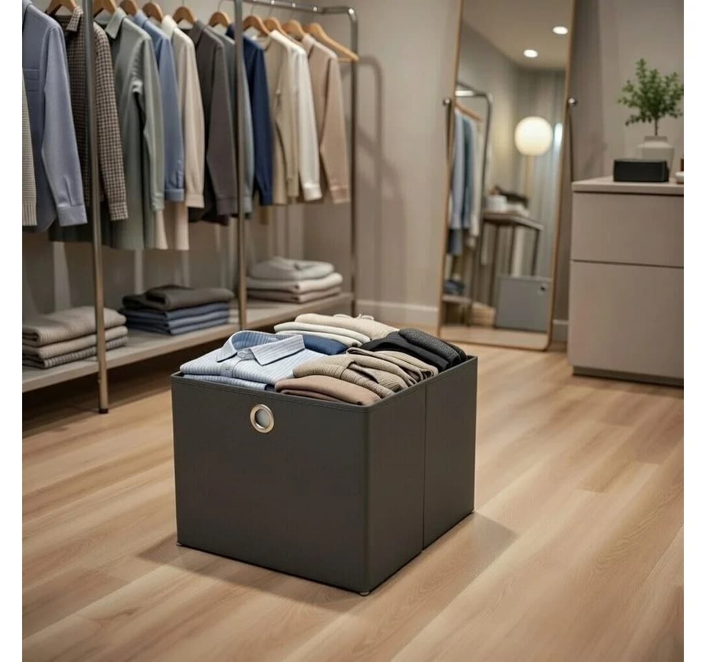 StickandShine Faltbox Set Grau Bunt Aufbewahrungsboxen Kallax - Bild 4