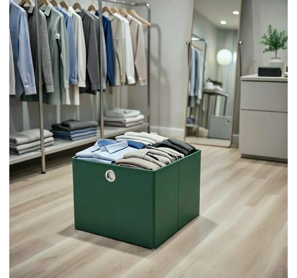 StickandShine Faltbox 4er Set Grün 33x33x33 cm - Bild 4