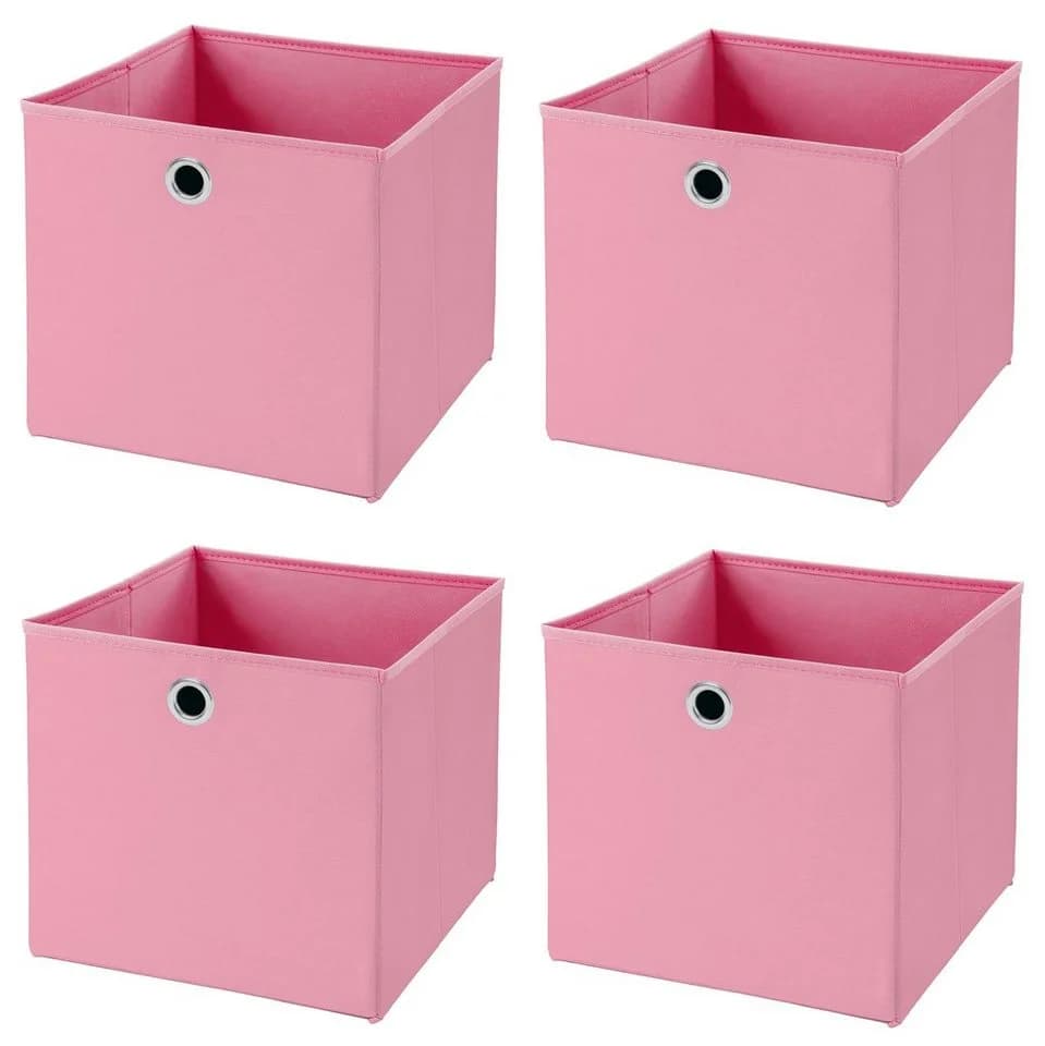 StickandShine Faltbox 4er Set Rosa 32x32x32 cm ohne Deckel - Bild 2
