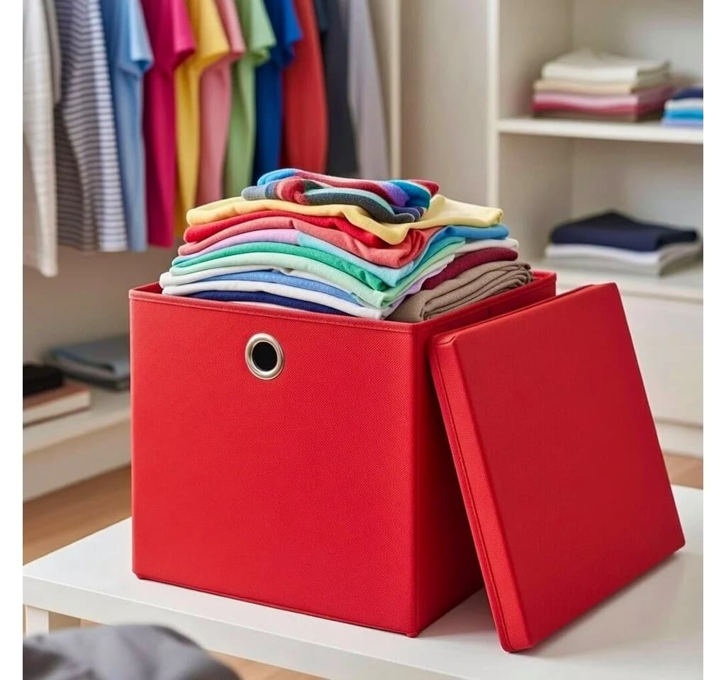 StickandShine Faltbox 4er Set mit Deckel Rot - Bild 4