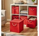 StickandShine Faltbox 2 Stück Rot Maritim Kordelgriff Bild 1