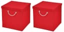 StickandShine Faltbox 2 Stück Rot Maritim Kordelgriff Bild 2