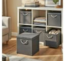 StickandShine Faltbox 2er Set Grau 30x30 cm mit Kordelgriff Bild 1