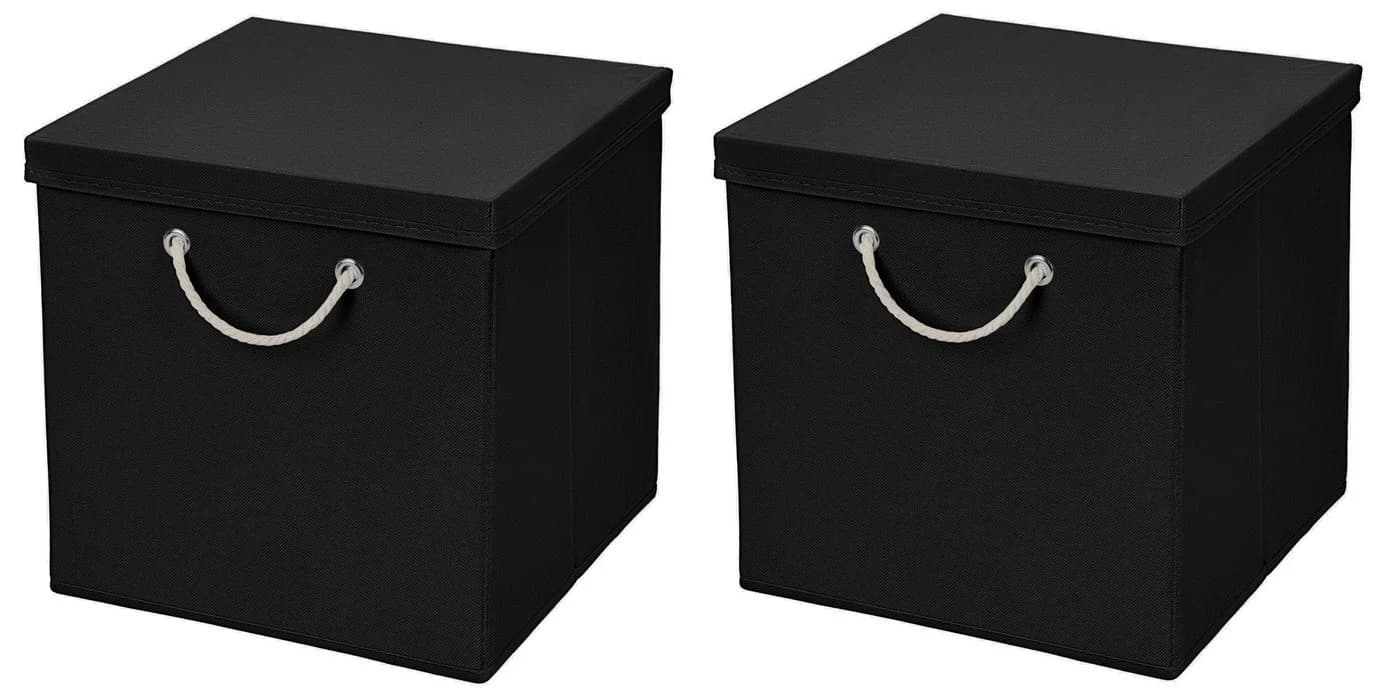 StickandShine Faltbox Schwarz 30x30 cm mit Kordelgriff - Bild 2