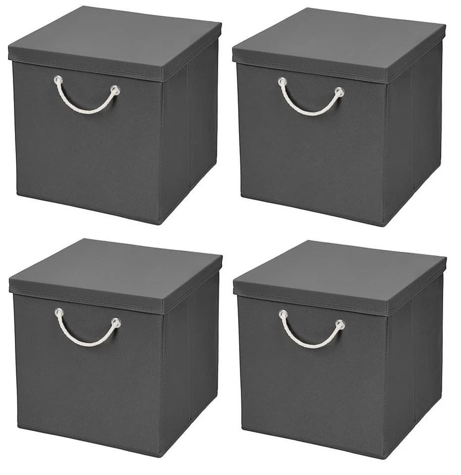 StickandShine Faltbox 4 Stück 30 x 30 x 30 cm Aufbewahrungsbox Stoffboxen - Bild 2