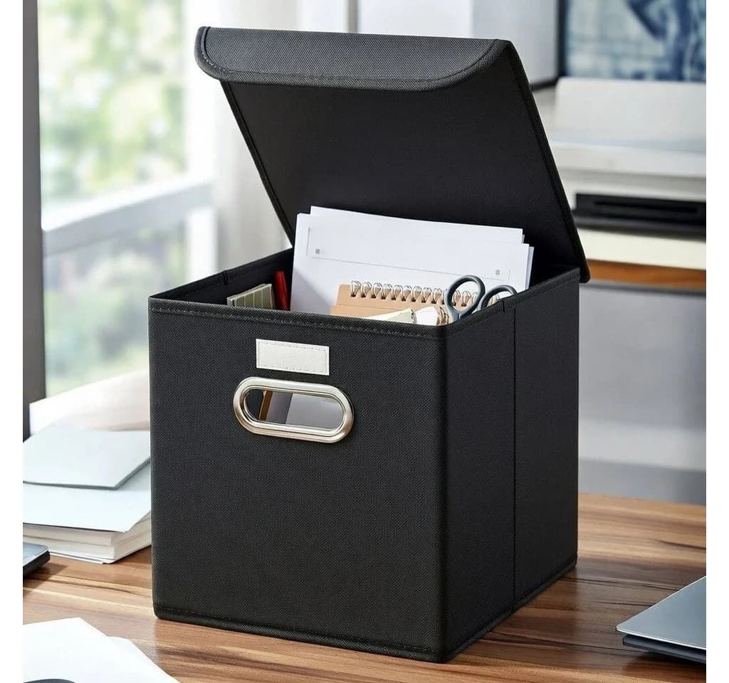 StickandShine Faltbox 4er-Set mit Deckel 25x25 cm - Bild 4