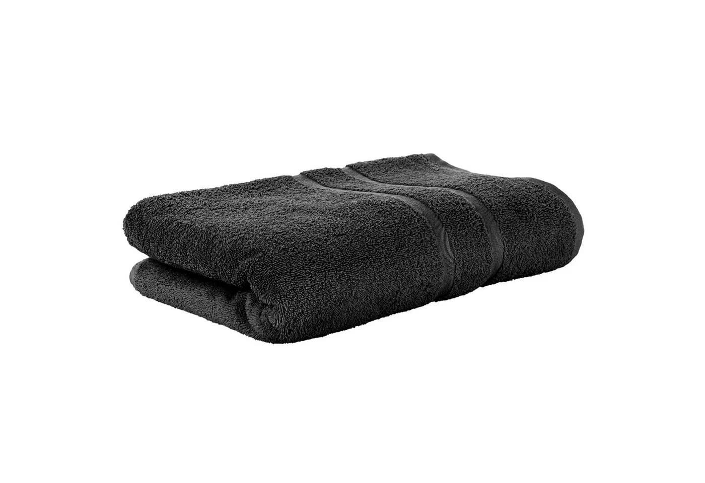 StickandShine Handtuch Schwarz Frottee 100% Baumwolle - Bild 2