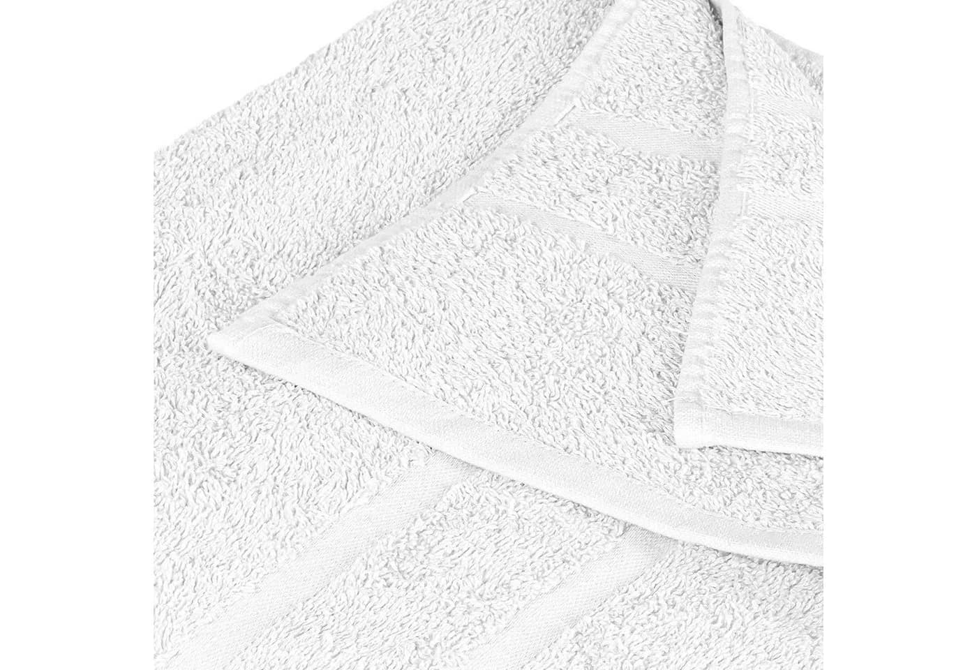 StickandShine Saunatuch 4er Set Premium Frottee Weiß 80x200 cm
